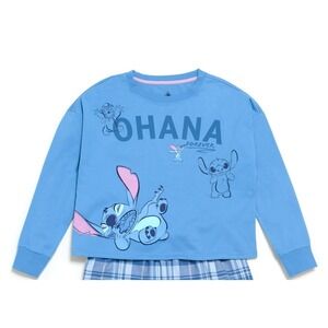 Disney Lilo & Stitch Sweater Shirt Women Ohana Forever Graphic Size XS